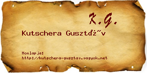 Kutschera Gusztáv névjegykártya